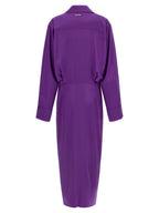 The Attico Purple Rayon Midi Dress