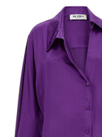 The Attico Purple Rayon Midi Dress