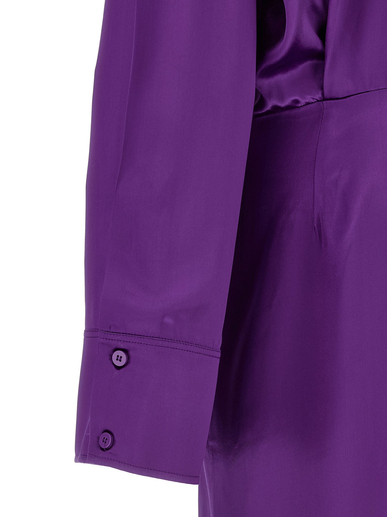 The Attico Purple Rayon Midi Dress