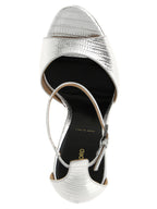 Tom Ford Silver Leather Stiletto Heel Sandals