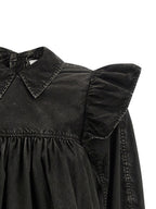 Ganni Black Organic Cotton Blouse