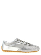 Alexander McQueen Silver Leather Athletic Sneakers