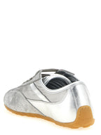 Alexander McQueen Silver Leather Athletic Sneakers