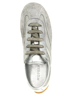 Alexander McQueen Silver Leather Athletic Sneakers