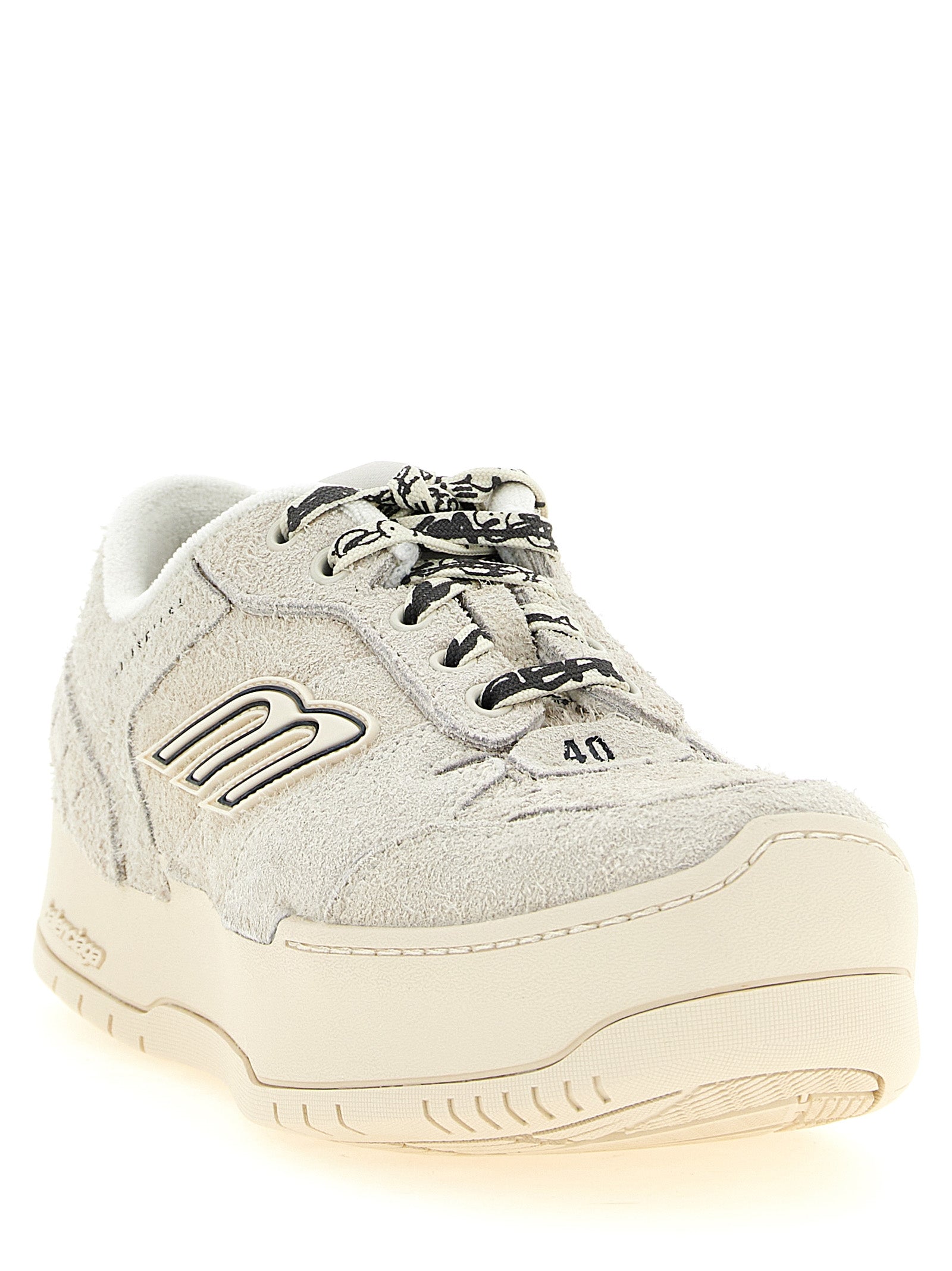 Balenciaga Beige Bovine Leather Platform Sneakers
