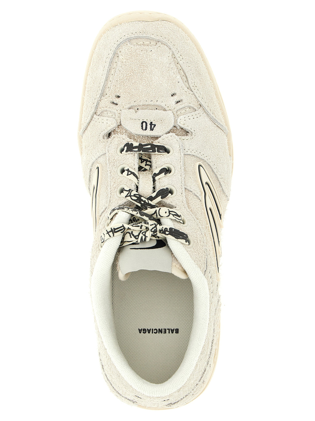 Balenciaga Beige Bovine Leather Platform Sneakers