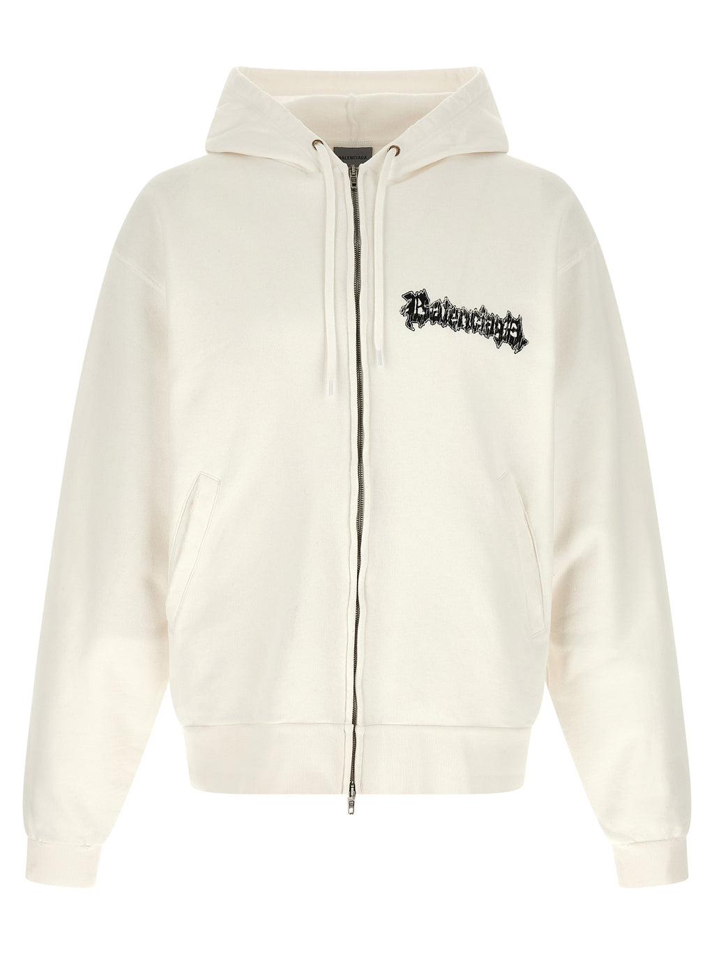 Balenciaga White Cotton Sweatshirt