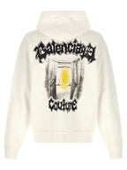 Balenciaga White Cotton Sweatshirt