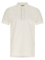 Burberry White Cotton Polo Shirt
