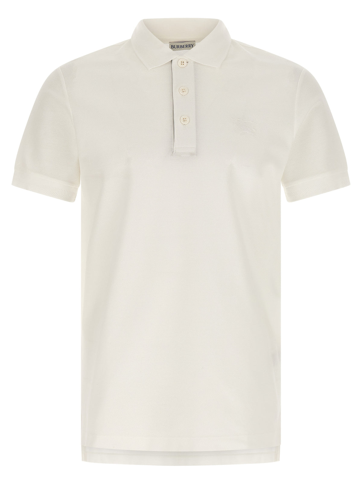 Burberry White Cotton Polo Shirt