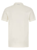 Burberry White Cotton Polo Shirt