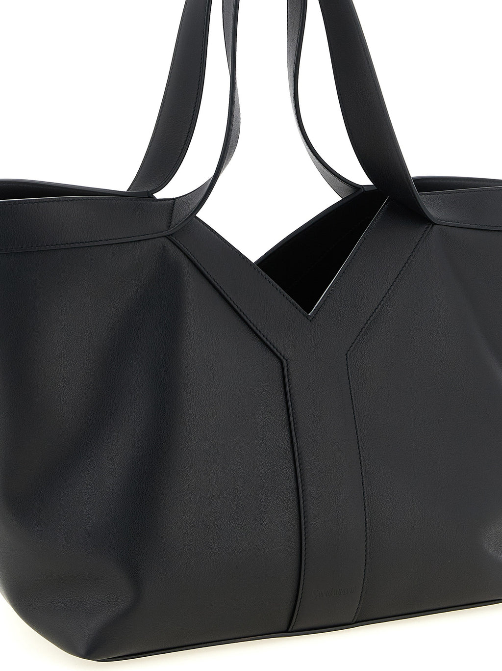 Saint Laurent Black Calfskin Tote Bag