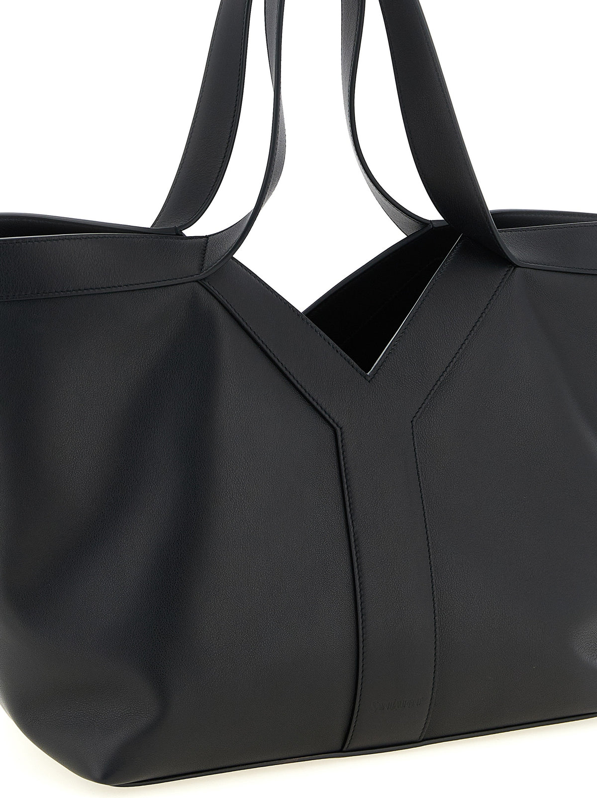Saint Laurent Black Calfskin Tote Bag
