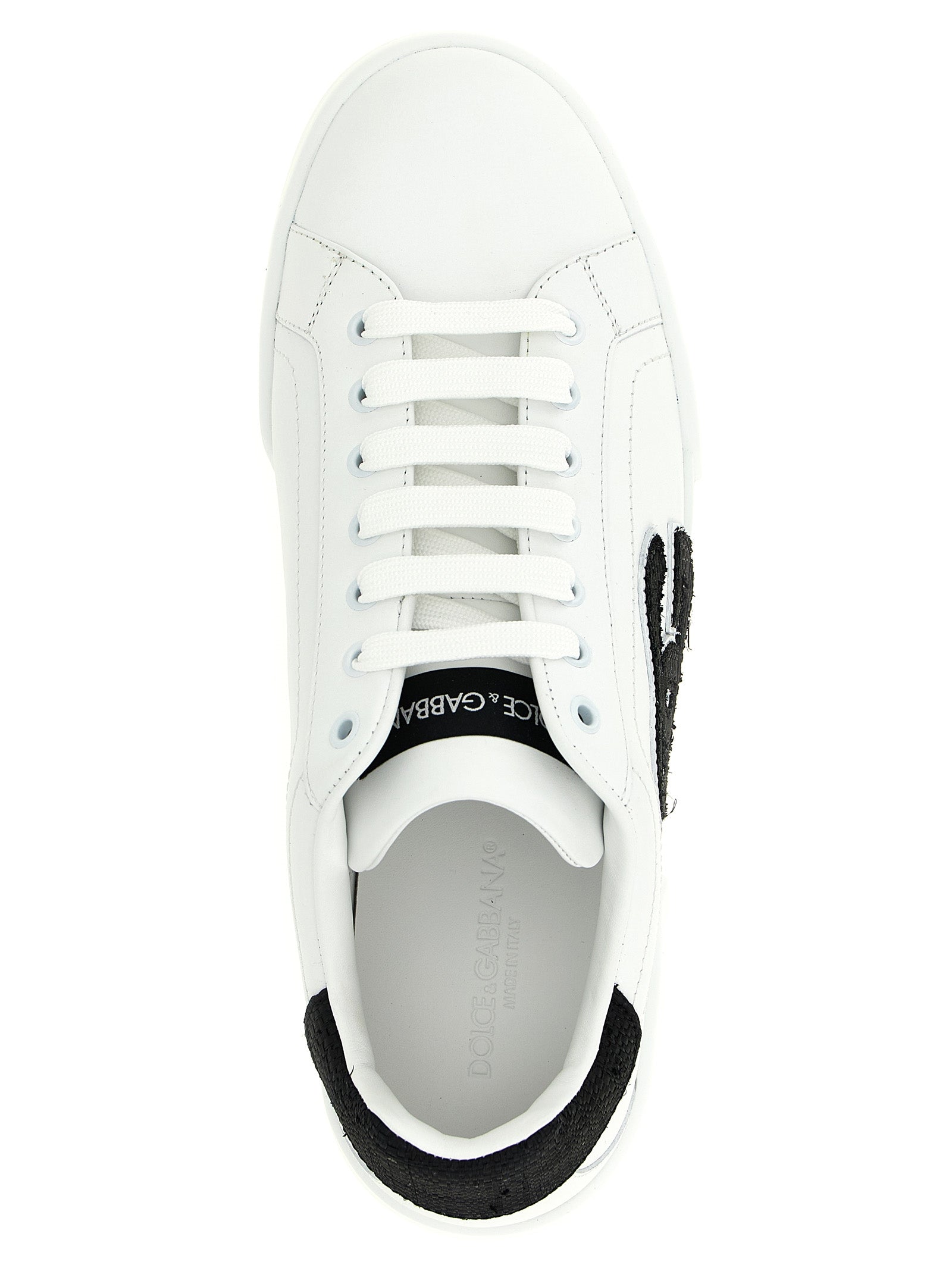 Dolce & Gabbana Bicolor Calfskin Low Top Sneakers