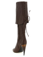 Alexander McQueen Brown Lamb Leather Over The Knee