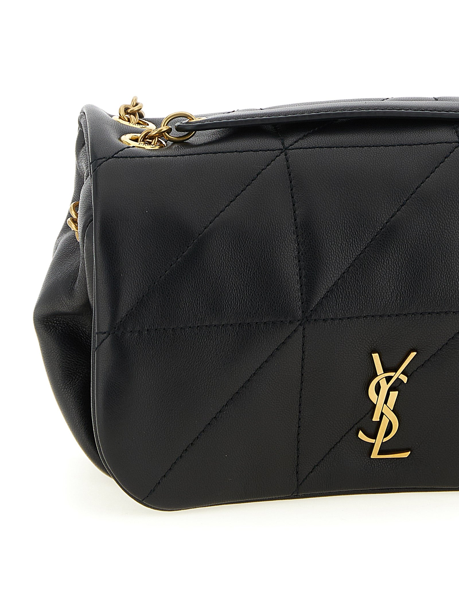 Saint Laurent Black Lamb Leather Shoulder Bag