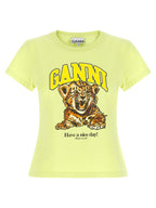 Ganni Bicolor Cotton T-Shirt