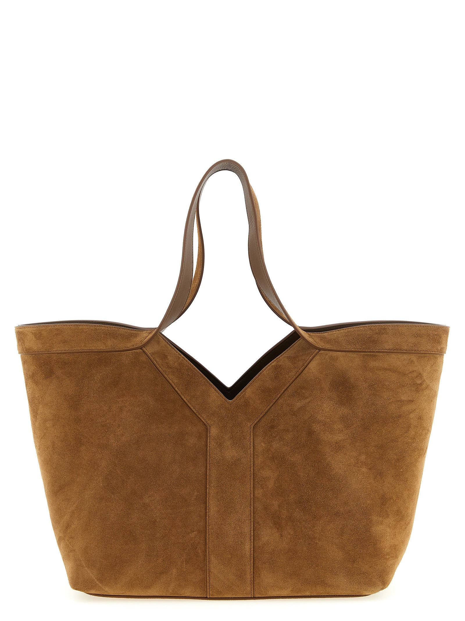 Saint Laurent Brown Calfskin Tote Bag