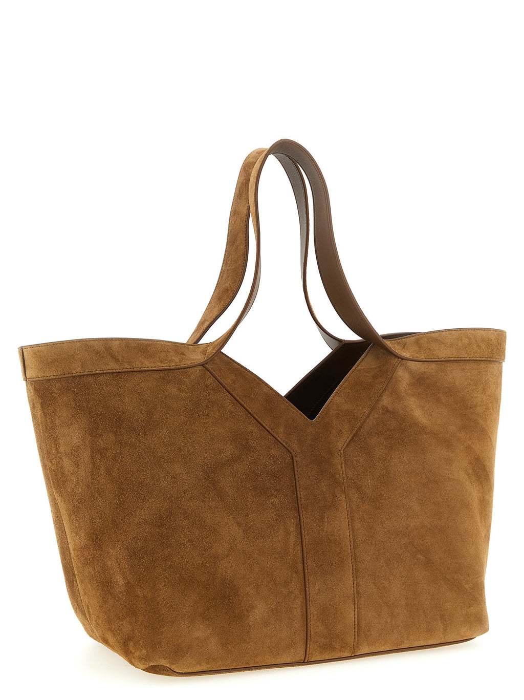 Saint Laurent Brown Calfskin Tote Bag