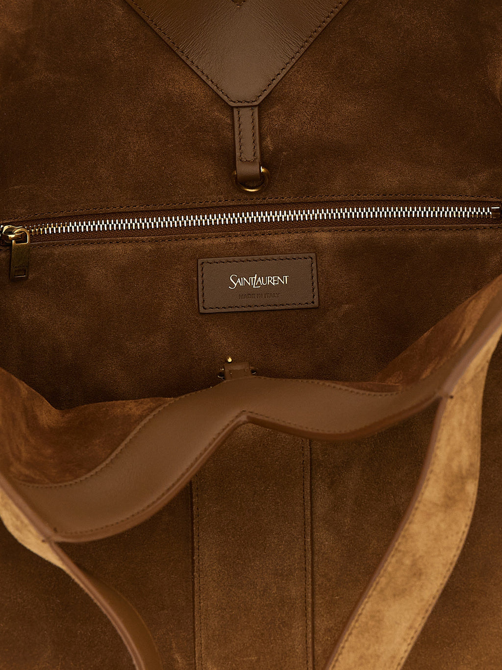 Saint Laurent Brown Calfskin Tote Bag