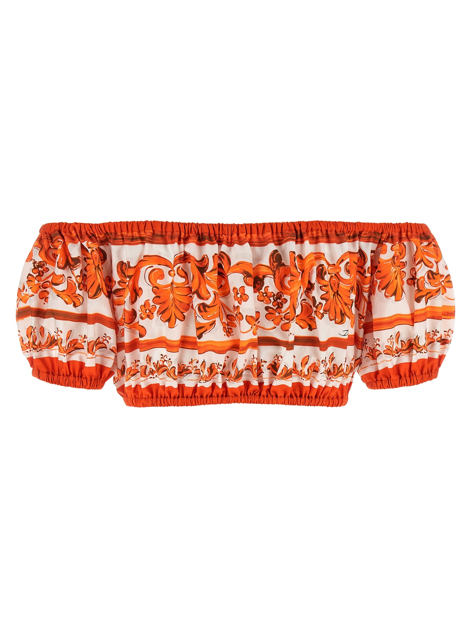 Dolce & Gabbana Orange Cotton Blouse