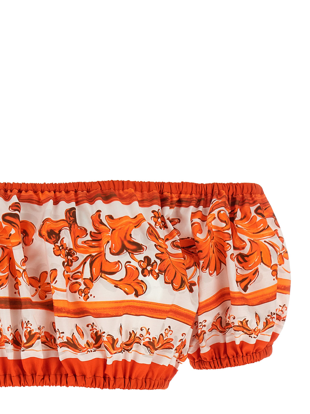 Dolce & Gabbana Orange Cotton Blouse