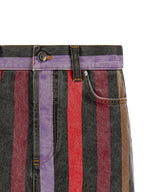 Versace Multicolor Cotton Long Skirt