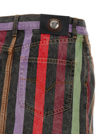 Versace Multicolor Cotton Long Skirt