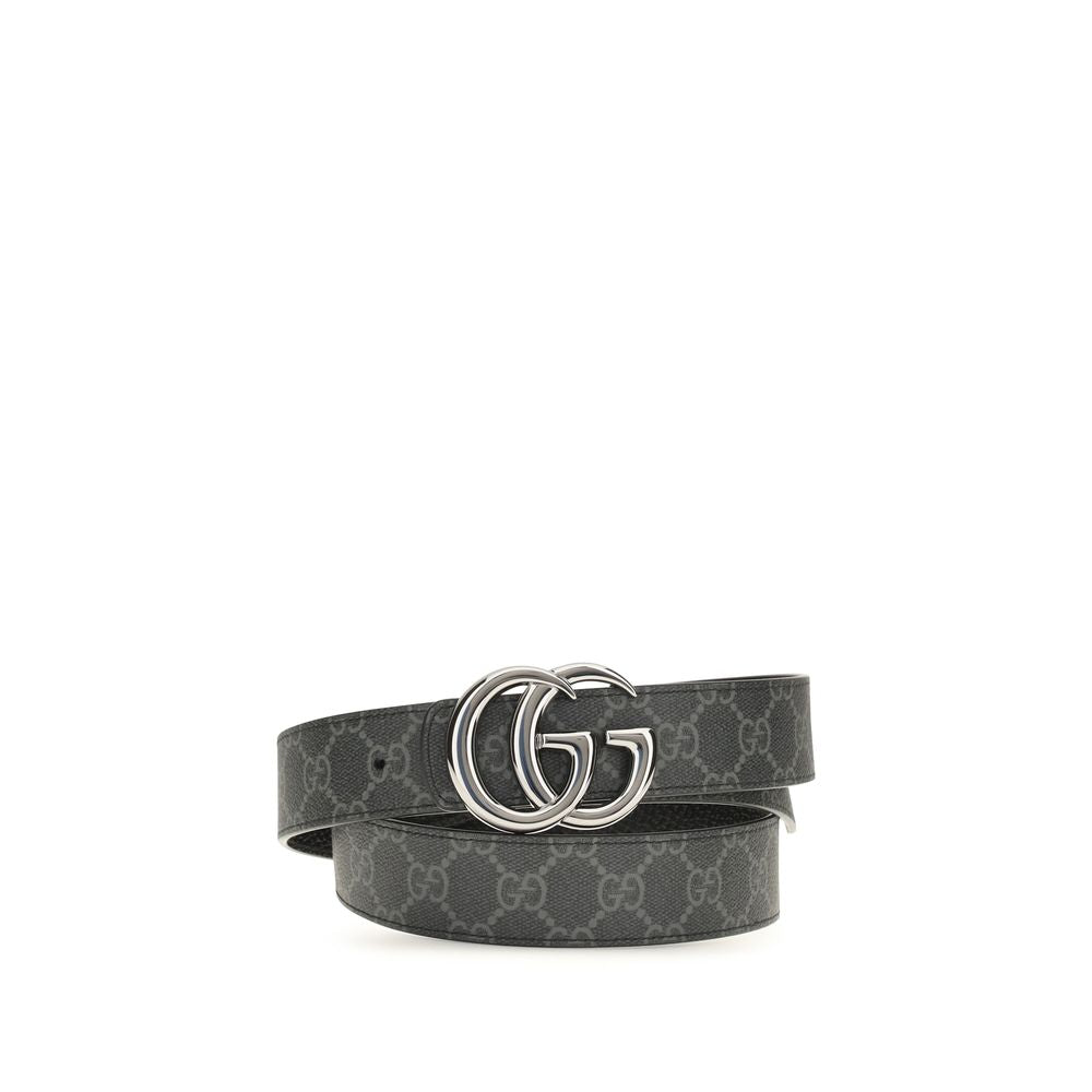 Gucci Sort Kalveskind Bos Taurus Almindeligt Bælte