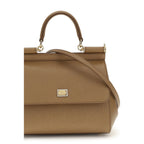 Dolce & Gabbana Beige Calf Leather Bos Taurus Shoulder Bag
