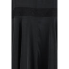 Ganni Black Silk Cocktail Dress