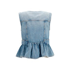 Ganni Blue Cotton Denim Jacket