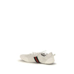 Gucci White Calf Leather Bos Taurus Low Top Sneakers