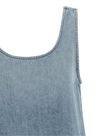 Ganni Blue Organic Cotton Short Dress