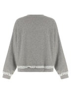 Ganni Gray Organic Cotton Sweatshirt