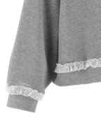 Ganni Gray Organic Cotton Sweatshirt