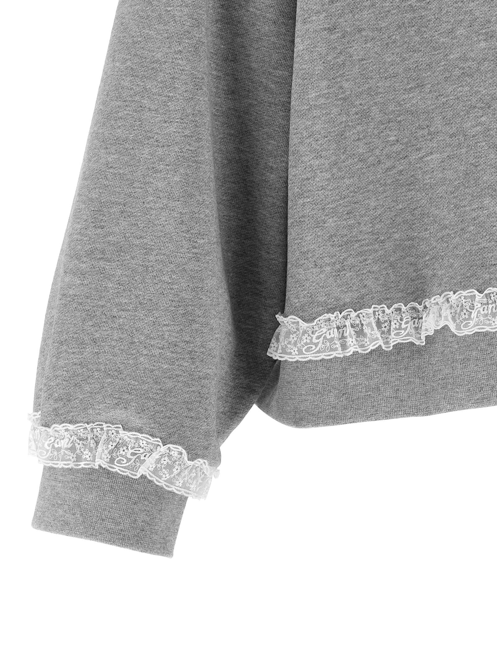 Ganni Gray Organic Cotton Sweatshirt