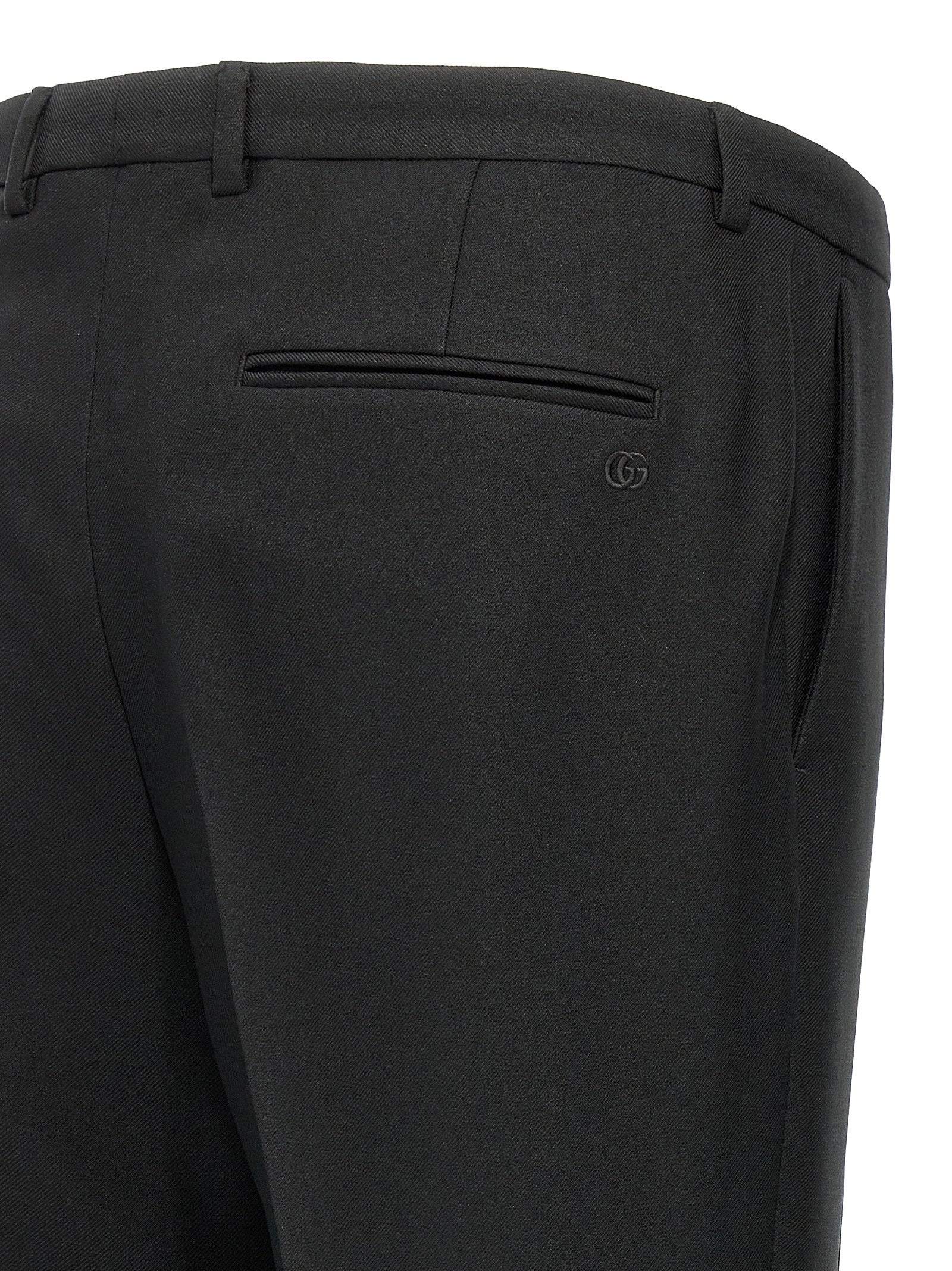 Gucci Black Polyester Casual Pants