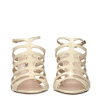 Tom Ford Beige Leather Stiletto Heel Sandals