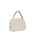 Ferragamo Beige Calf Leather Bos Taurus Shoulder Bag