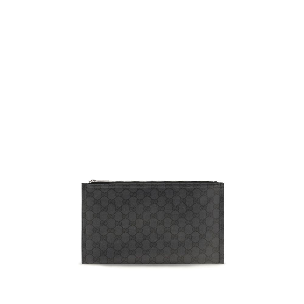 Gucci Sort Stof Clutch Taske