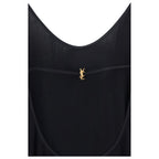 Saint Laurent Black Viscose Cocktail Dress