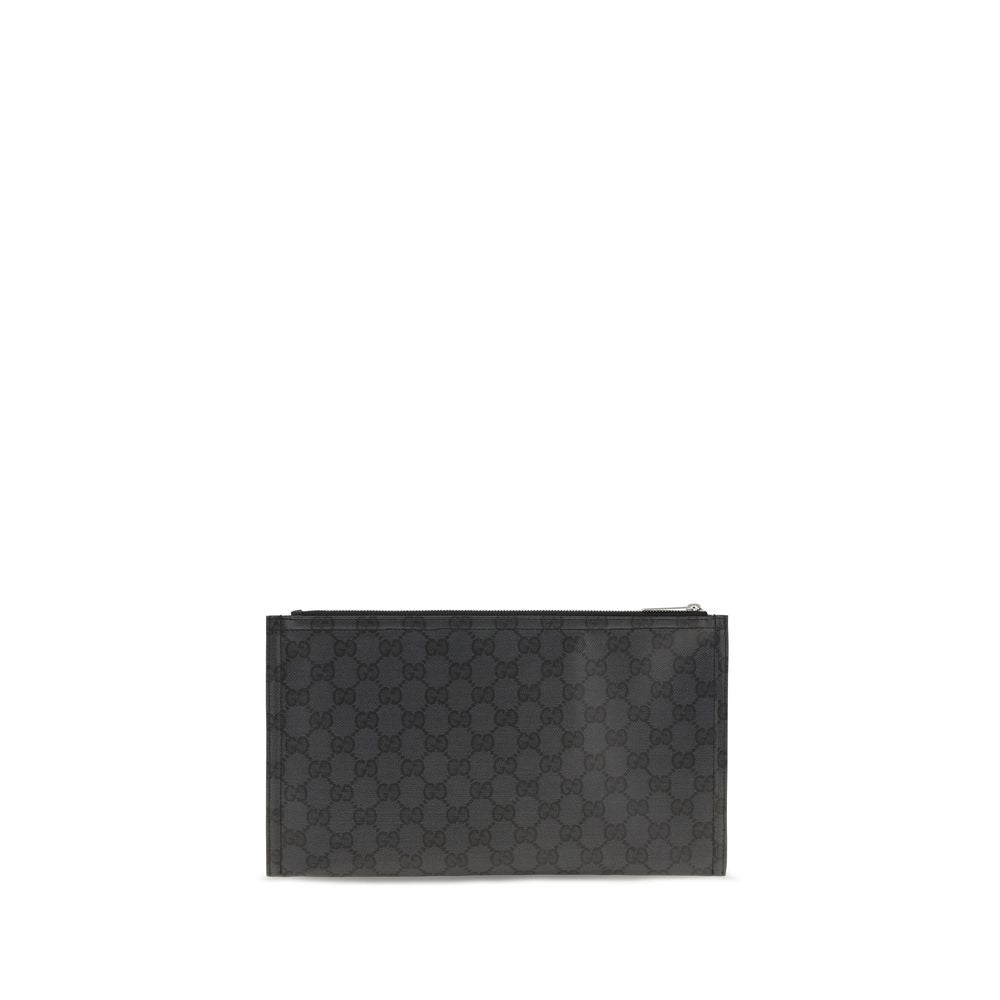 Gucci Sort Stof Clutch Taske