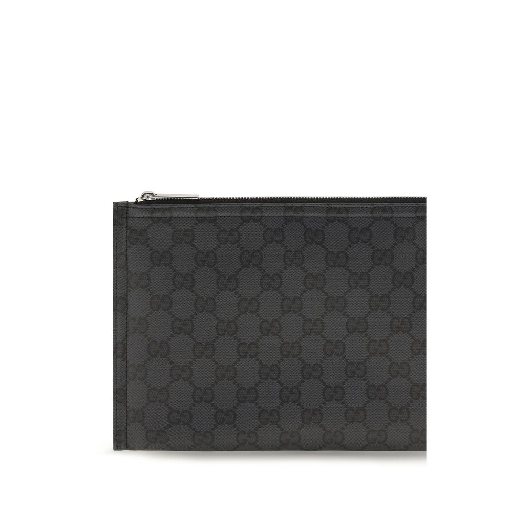 Gucci Sort Stof Clutch Taske