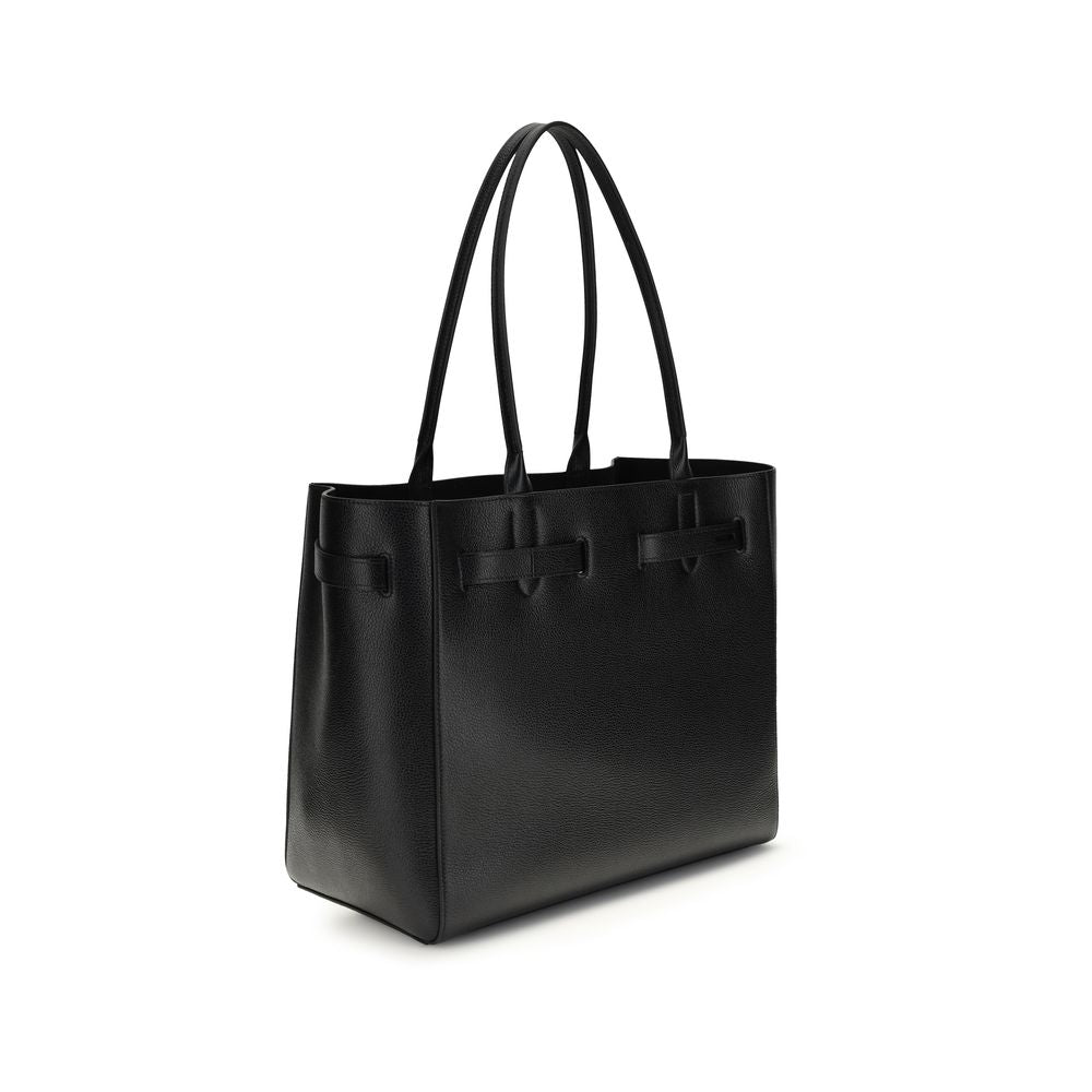 Tom Ford Black Calf Leather Bos Taurus Skuldertaske