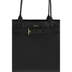 Tom Ford Black Calf Leather Bos Taurus Skuldertaske