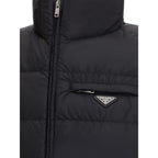 Prada Black Recycled Polyamide Sleeveless Jacket