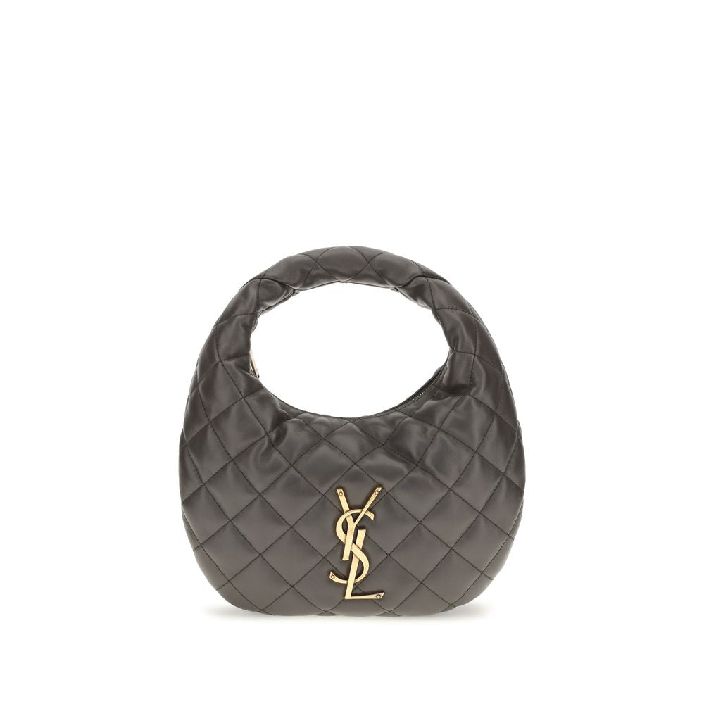 Szara torebka Saint Laurent Ovis Aries Aries ze skóry jagnięcej