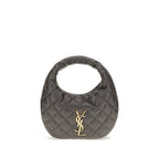 Szara torebka Saint Laurent Ovis Aries Aries ze skóry jagnięcej