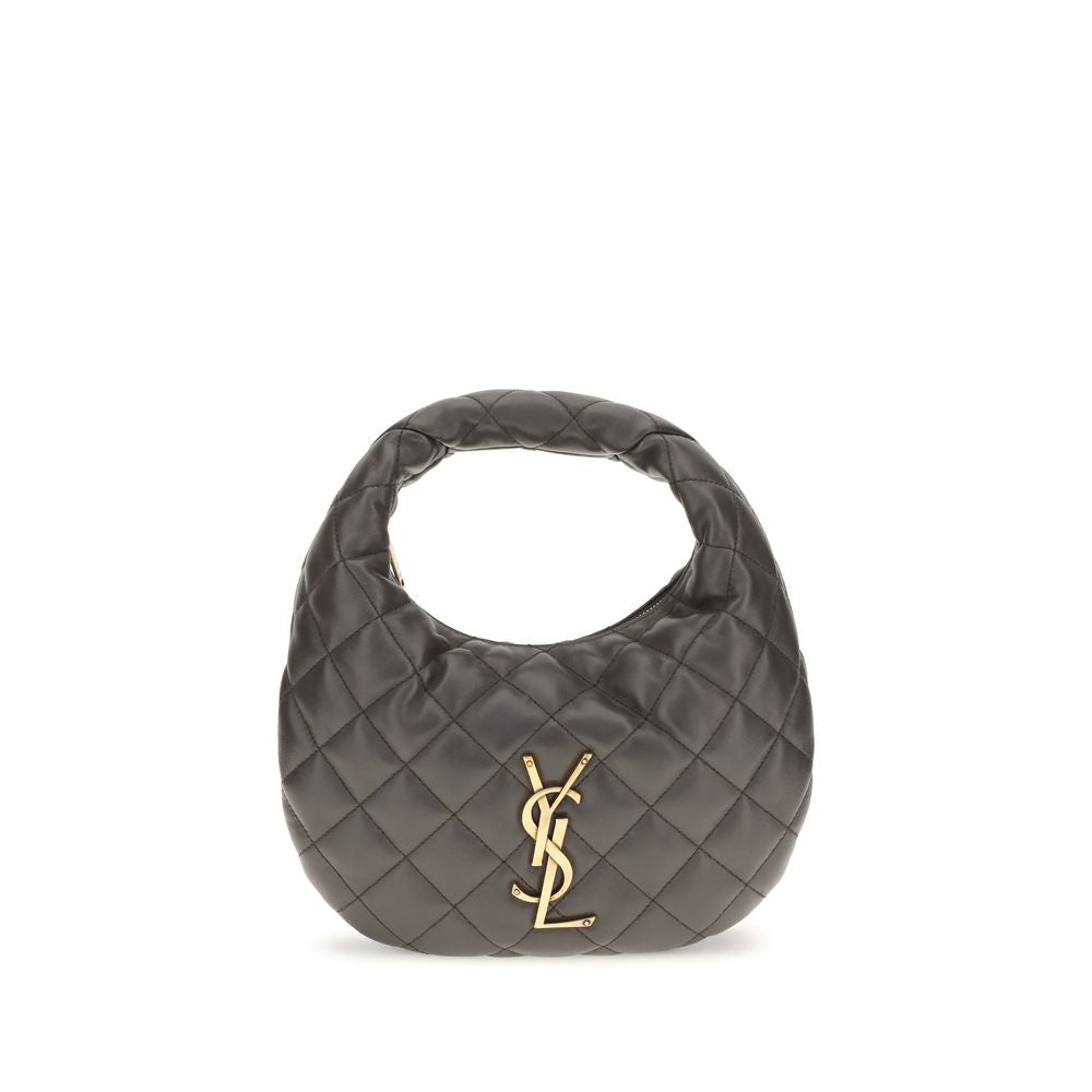 Szara torebka Saint Laurent Ovis Aries Aries ze skóry jagnięcej